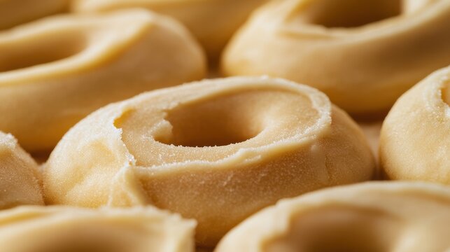 Freshly Cooked Golden Donut Holes Displayed on Light-Colored Surface