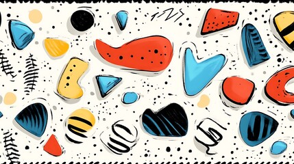 Naklejka premium Abstract Colorful Shapes Modern Art Design