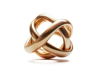 3D logo design in wedding ring shape, modern style, isolate on white background