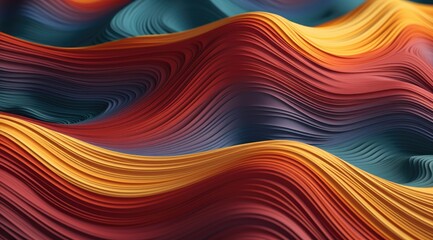 Obraz premium Abstract waves of color create a dynamic, fluid visual experience.