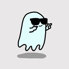 Ghost with glasses 