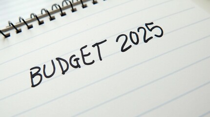 Handwriiten text of " Budget 2025".