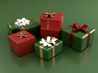 Obraz premium A collection of colorful wrapped gifts, perfect for festive occasions.