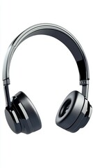 Sleek Black Headphones: Modern Audio Technology