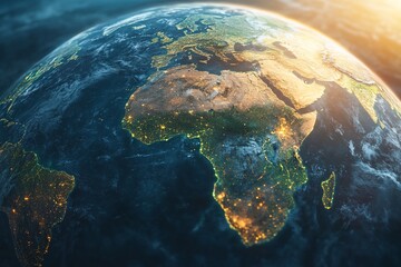 Earth at night, Africa illuminated. (1)
