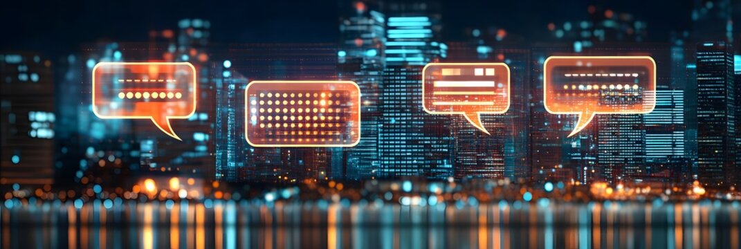 Cityscapes: Digital Communication at Night