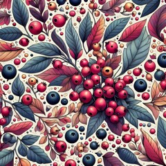 Patterned Background Using a repeating pattern behind the berrie