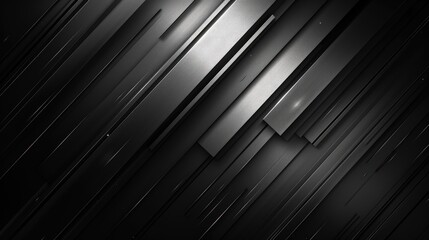 Obraz premium Abstract design featuring sleek, angled black panels creating a modern, dynamic texture.