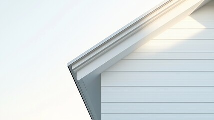 Obraz premium White house roof and siding detail.