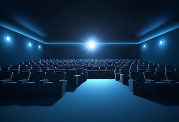 Fototapeta premium Empty movie theater seats awaiting the audience