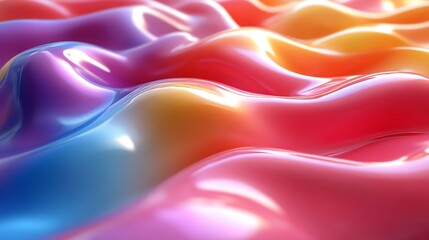 Obraz premium Abstract Colorful Glossy Liquid Wave Texture