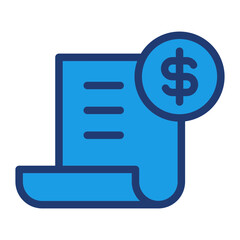 Invoice Blue Color Icon