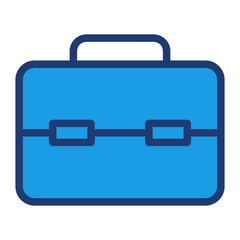 Briefcase Blue Color Icon