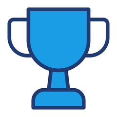 Trophy Blue Color Icon
