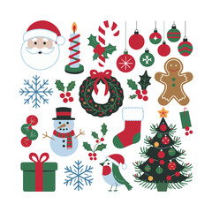 set of christmas icons