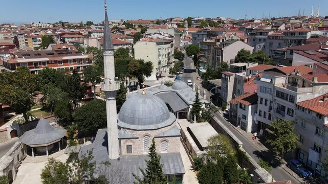 Mosque Kulliye Istanbul Drone Shot