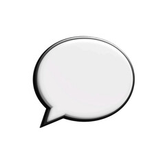 Blank Speech Bubble Isolated on Transparent Background