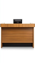 Modern Wooden Reception Desk - Perfect for any Office or Business