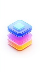 Layered Geometric Shapes, Vibrant Abstract Design