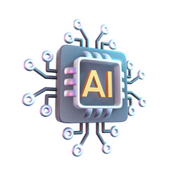 3D Icon Design of AI Processor