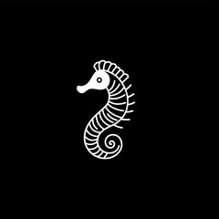 Fototapeta premium illustration of a seahorse, capturing its graceful curves and elegant form