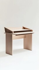 Modern Light Wood Minimalist Desk Design