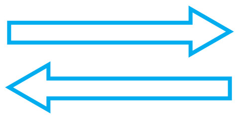 blue arrow icon flat style, abstract blue arrow sign, blue arrow for your website design, vector illustration