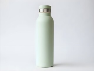 white reusable bottle water mockup with simple background