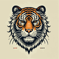 tiger head vector illustration