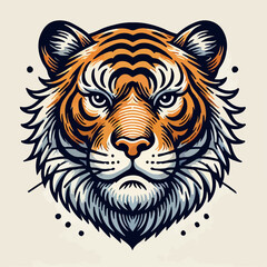 tiger head vector illustration