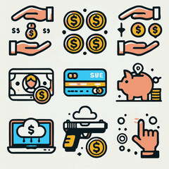 set of icons for web design