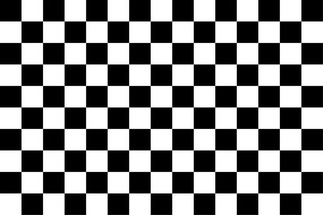 Fototapeta premium モノクロのチェッカー柄の背景イラスト