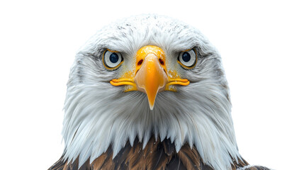 Obraz premium american bald eagle isolated on white background