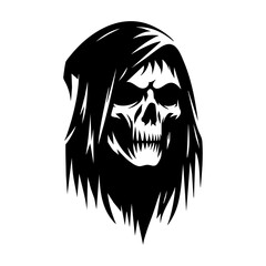 Grim Reaper Silhouette Vector Illustration