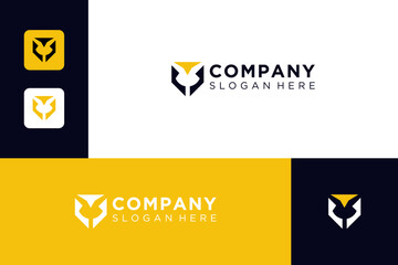 shield technology logo design vector