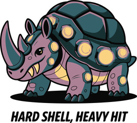 rhino cartoon coloring page