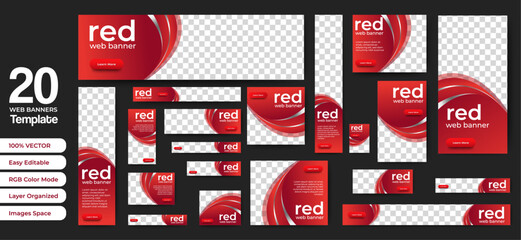 Set of promotion kit banner template design with modern and minimalist concept user for web page, ads, annual report, banner, background, backdrop, flyer, brochure, card, poster, presentation layout