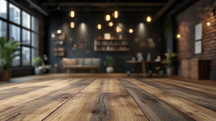 Modern interior space with wooden flooring and cozy furniture, ideal for relaxation or work.