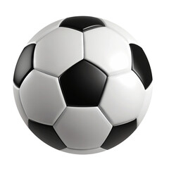 Football or soccer ball on transparent background PNG Generative AI