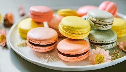 Fototapeta premium Experience the joy of macaron making at home. 