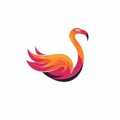 Logo illustration Flaminggo gradient colorful