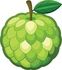 green apple with leaf