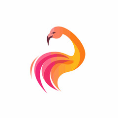 Logo illustration Flaminggo gradient colorful