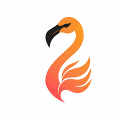 Logo illustration Flaminggo gradient colorful