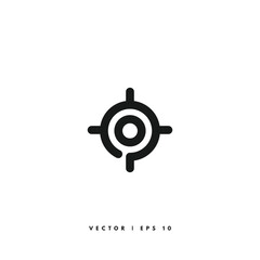 Target Location Icon. Editable Stroke