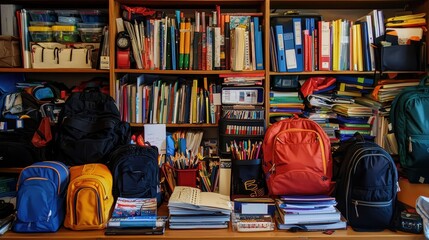 Books, Backpacks, and Supplies Ready for the Classroom
