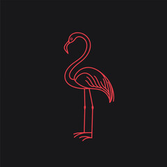 Logo illustration Flaminggo gradient colorful