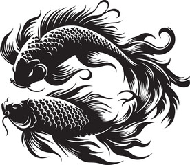 black and white fish