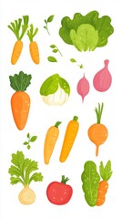 Vibrant Collection of Colorful Fresh Vegetables, Perfect for a Healthy Lifestyle