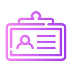 bussines card Line Gradient Icon